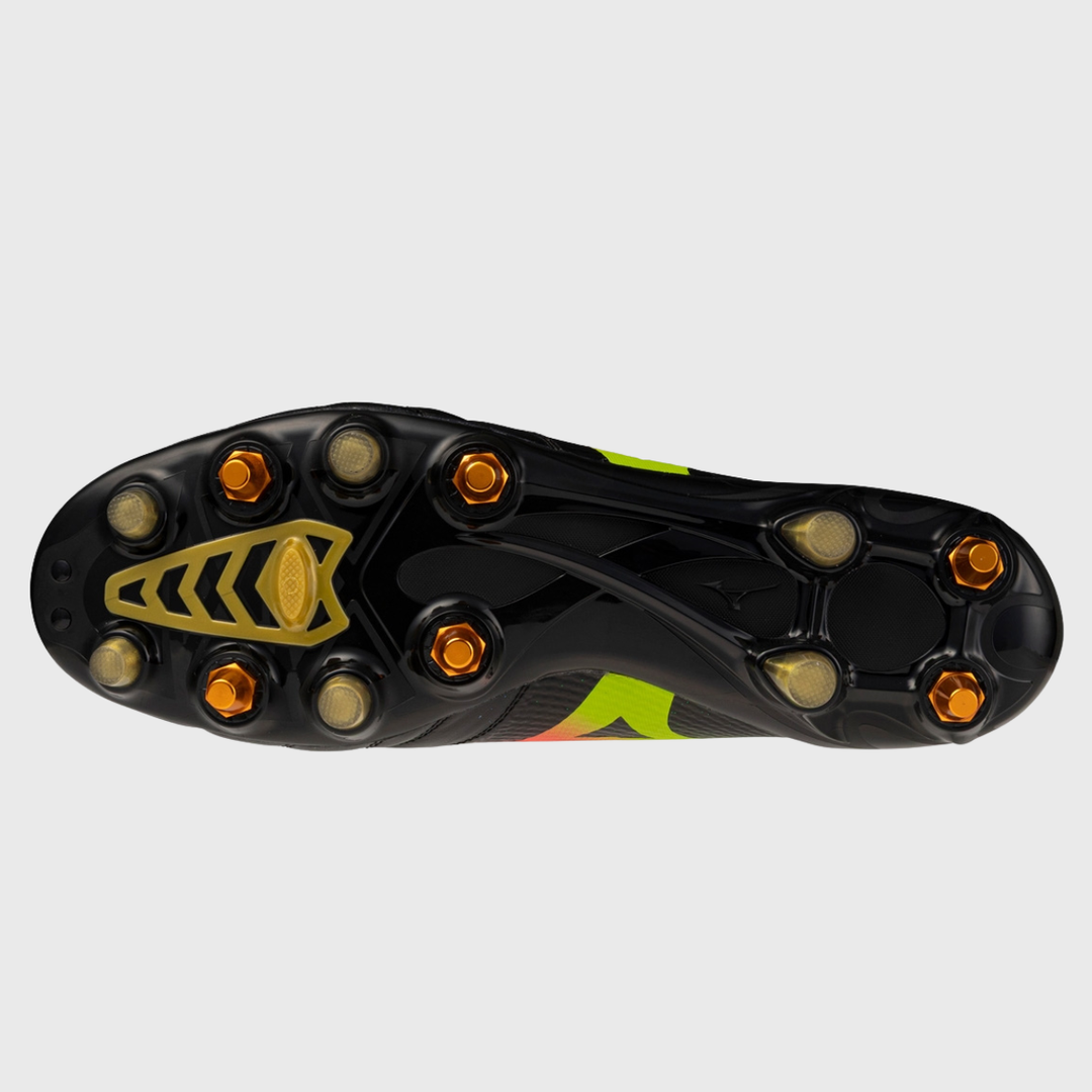 Mizuno Morelia Neo V Beta Eite Mix Rugby Boots Black/Lava Orange/Evening Primrose