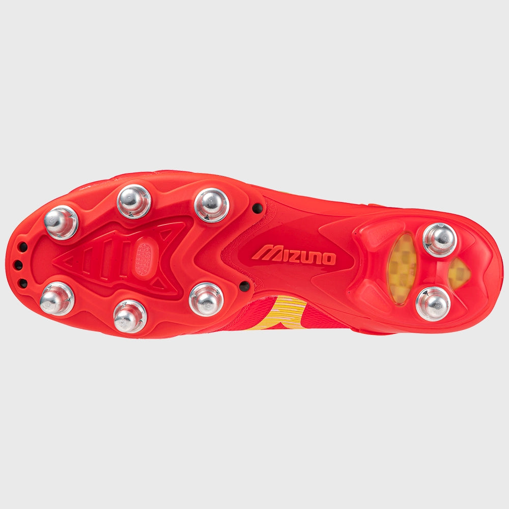 Mizuno Morelia Neo IV Beta Elite SI Rugby Boots Fiery Coral - Rugbystuff.com