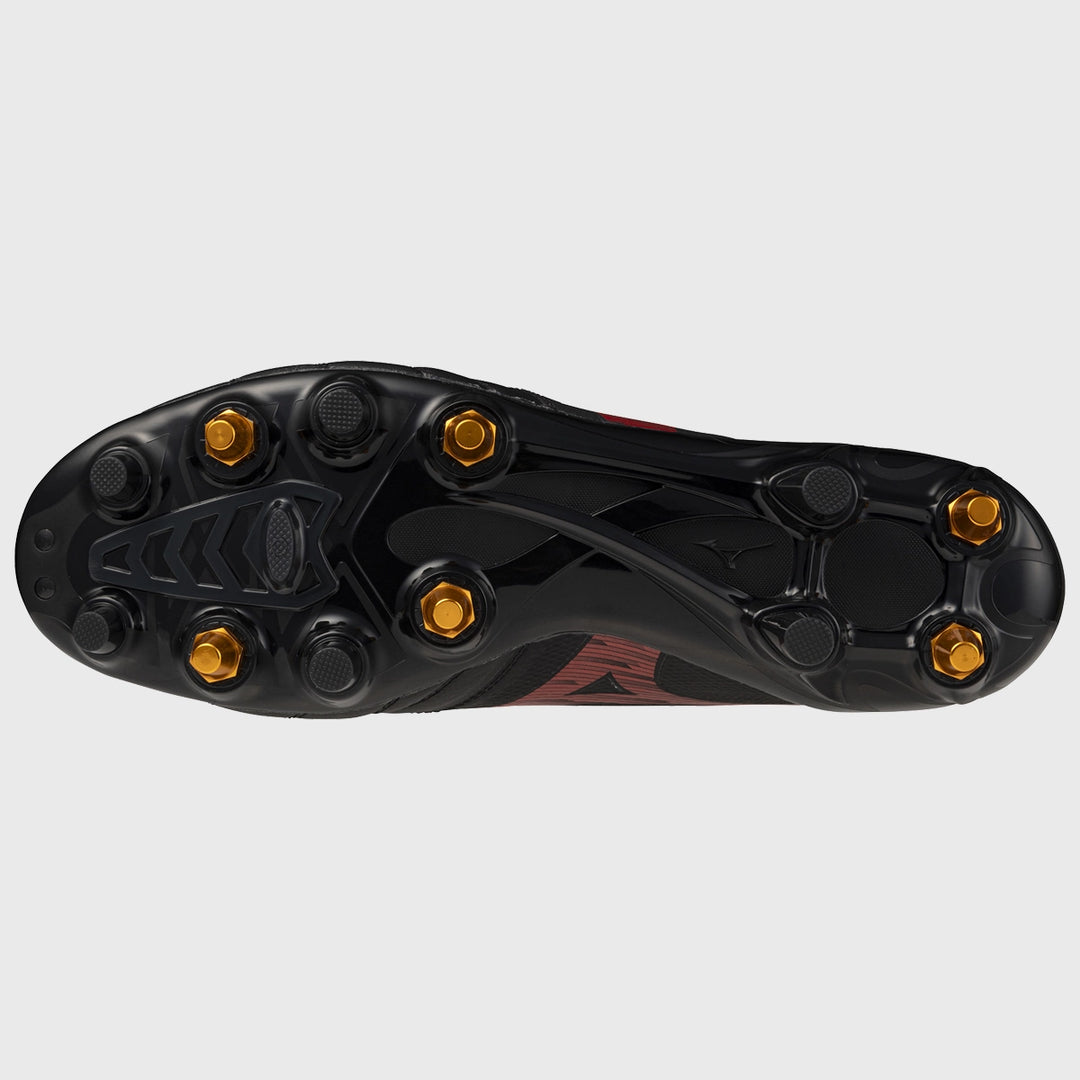 Mizuno Morelia Neo IV Beta Elite Mix Rugby Boots Black/Red - Rugbystuff.com