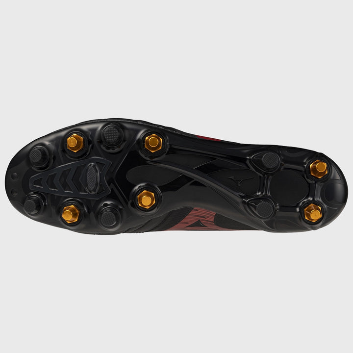 Mizuno Morelia Neo IV Beta Elite Mix Rugby Boots Black/Red - Rugbystuff.com