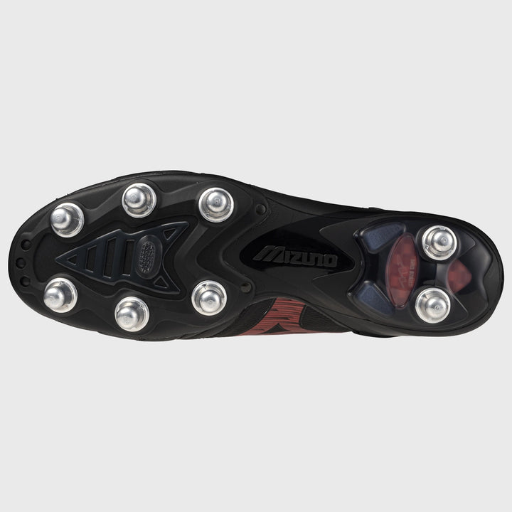 Mizuno Morelia Neo IV Beta Elite SI Rugby Boots Black/Red - Rugbystuff.com