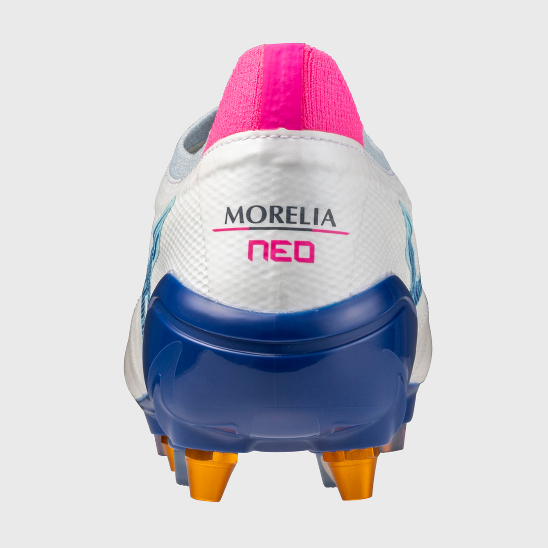 Mizuno Morelia Neo IV Beta Elite Mix Rugby Boots White/Blue/Pink