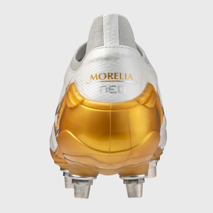 Mizuno Morelia Neo IV Beta Elite SI Rugby Boots White/Gold