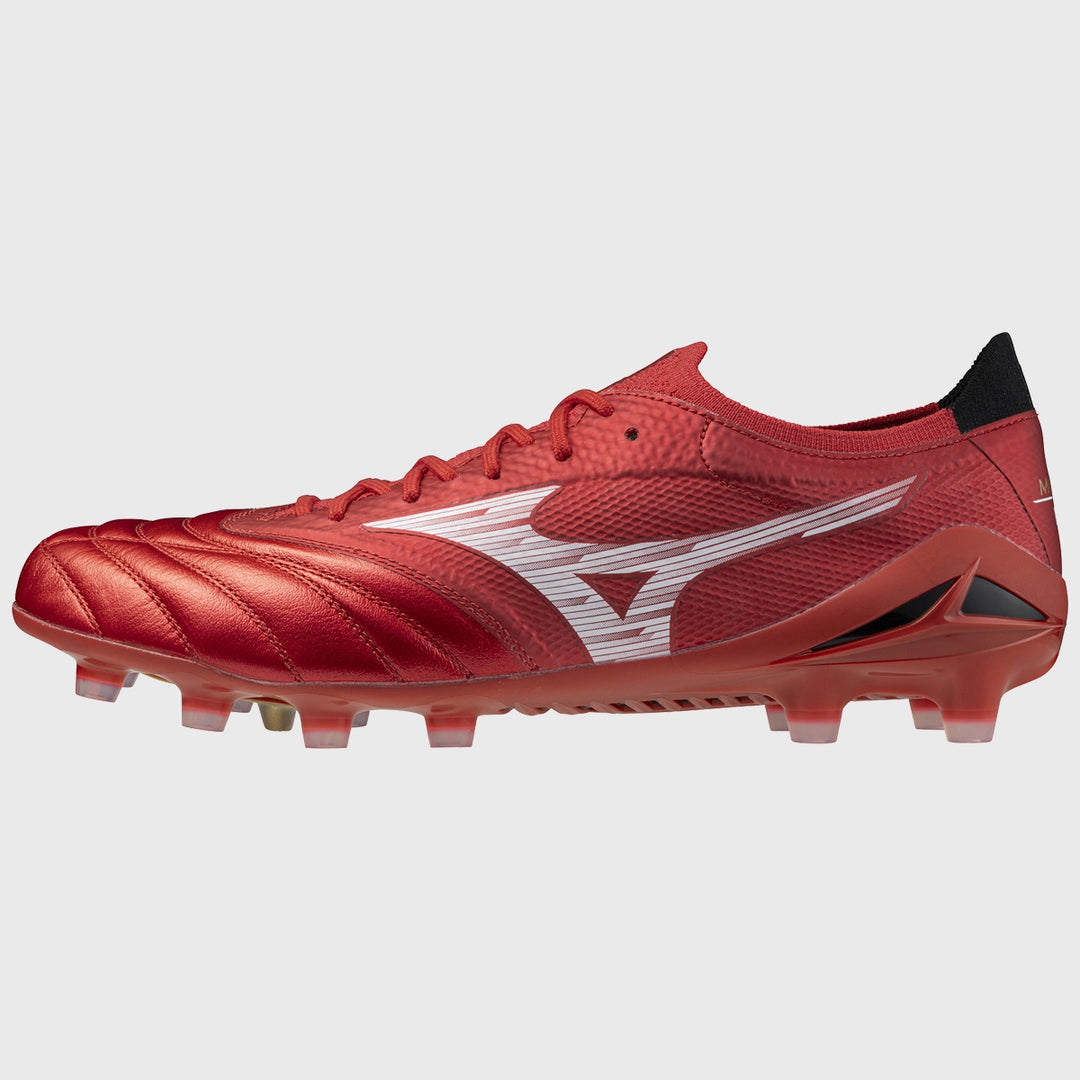 Mizuno Morelia Neo IV Beta Elite MD Rugby Boots Ruby Red - Rugbystuff.com