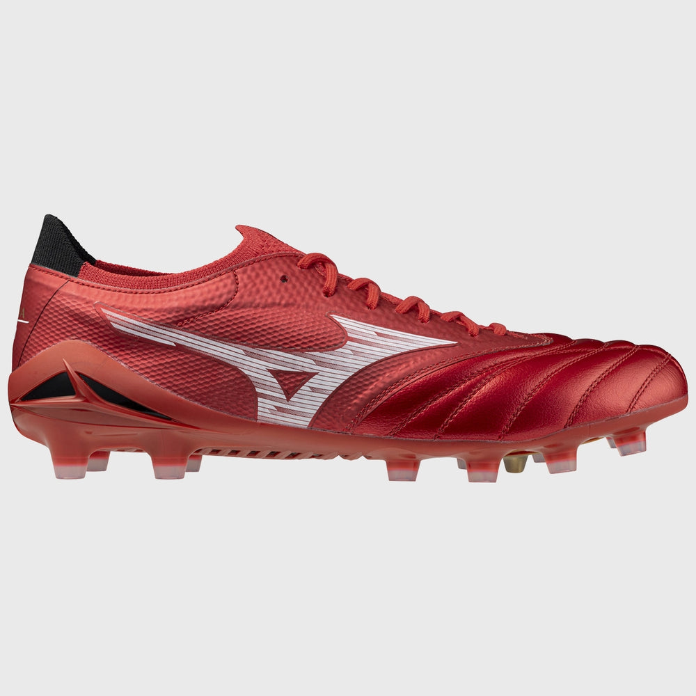 Mizuno Morelia Neo IV Beta Elite MD Rugby Boots Ruby Red - Rugbystuff.com
