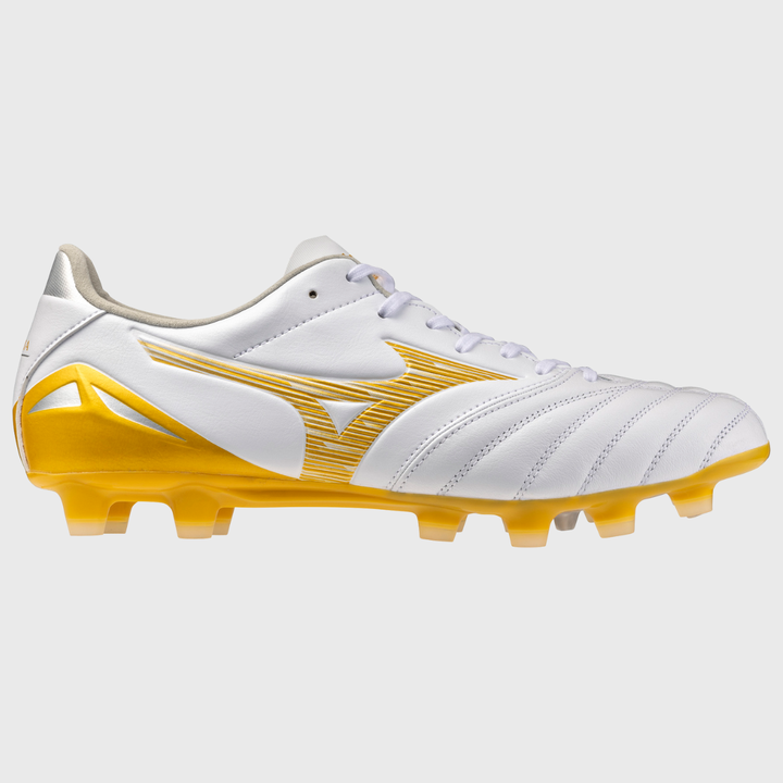 Mizuno Morelia Neo IV Pro MD Rugby Boots White/Gold