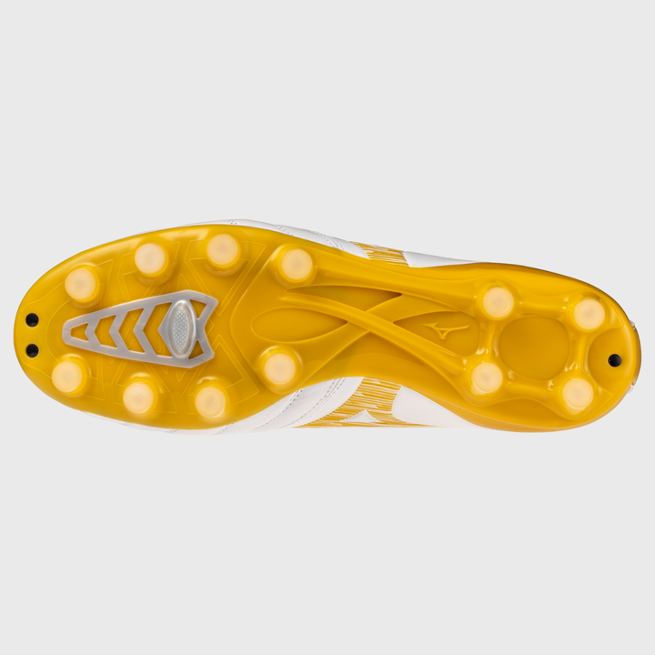 Mizuno Morelia Neo IV Pro MD Rugby Boots White/Gold