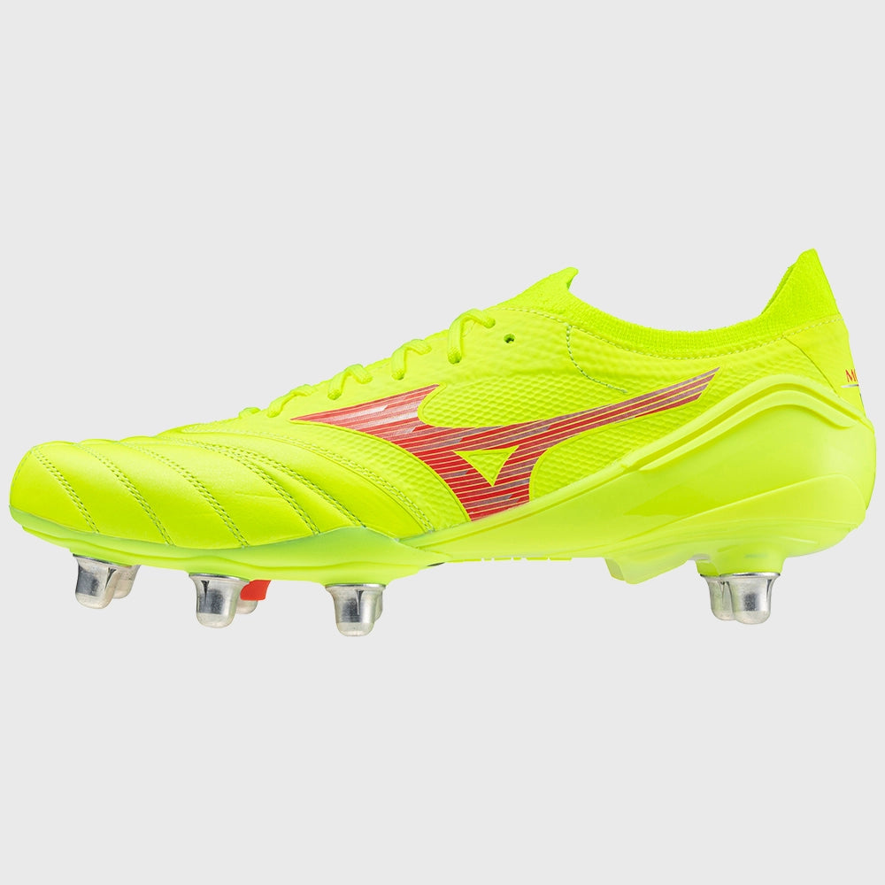 Mizuno Morelia Neo IV Beta Elite SI Rugby Boots Safety Yellow - Rugbystuff.com