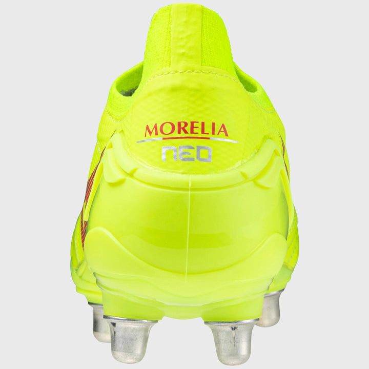 Mizuno Morelia Neo IV Beta Elite SI Rugby Boots Safety Yellow - Rugbystuff.com