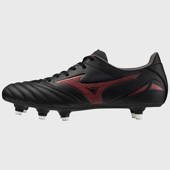 Mizuno Morelia Neo IV Pro SI Rugby Boots Black/Red - Rugbystuff.com