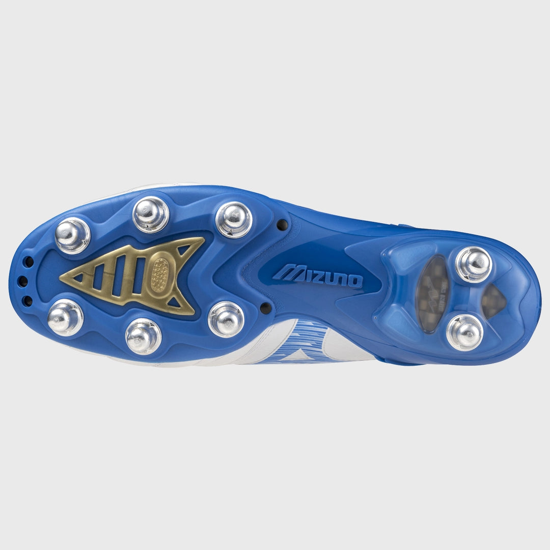 Mizuno Morelia Neo IV Beta Elite SI Rugby Boots White Laser Blue