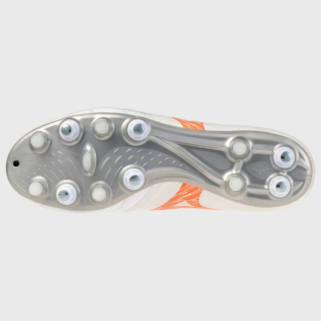 Mizuno Morelia Neo V Beta Select Mix Rugby Boots White/Lava Orange/Evening Primrose - Rugbystuff.com
