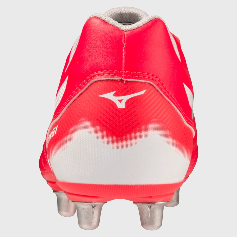 Mizuno Waitangi CL Rugby Boots Fiery Coral Red - Rugbystuff.com