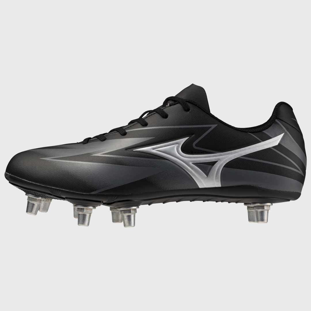 Mizuno Waitangi Club Rugby Boots Black/Silver