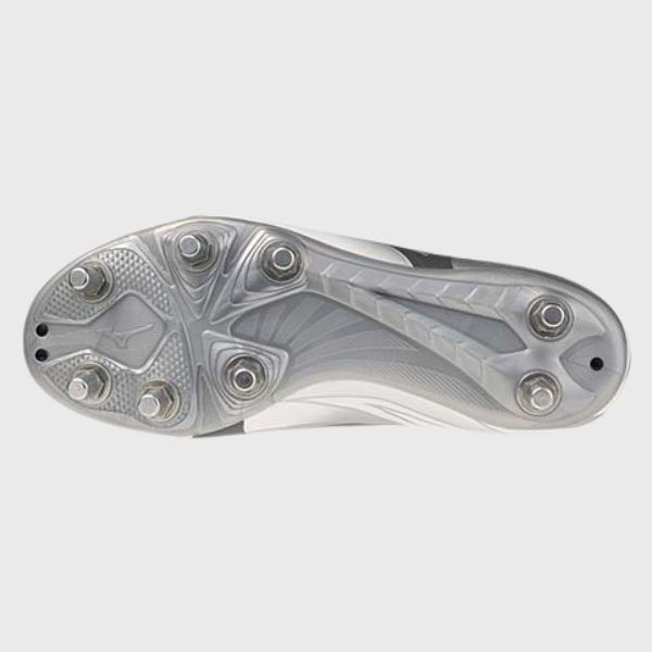 Mizuno Waitangi Club Rugby Boots White/Iron Gate - Rugbystuff.com