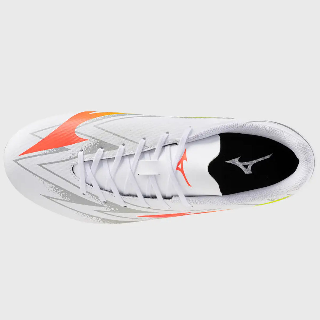 Mizuno Waitangi Pro Rugby Boots White/Lava Orange - Rugbystuff.com