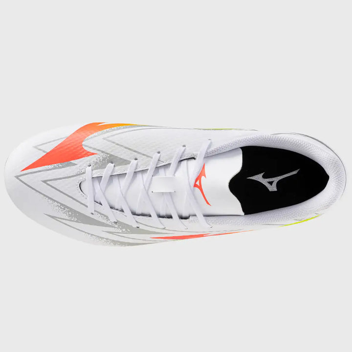 Mizuno Waitangi Pro Rugby Boots White/Lava Orange - Rugbystuff.com