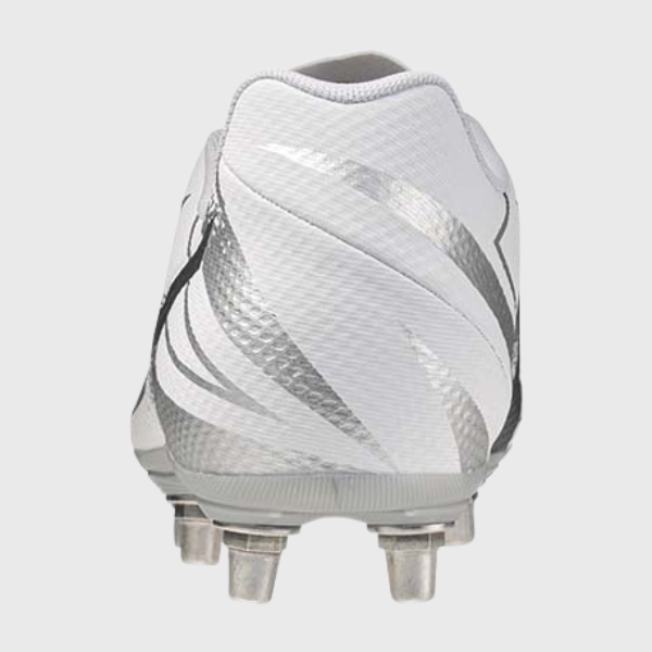 Mizuno Waitangi Pro Rugby Boots White/Metallic Grey - Rugbystuff.com