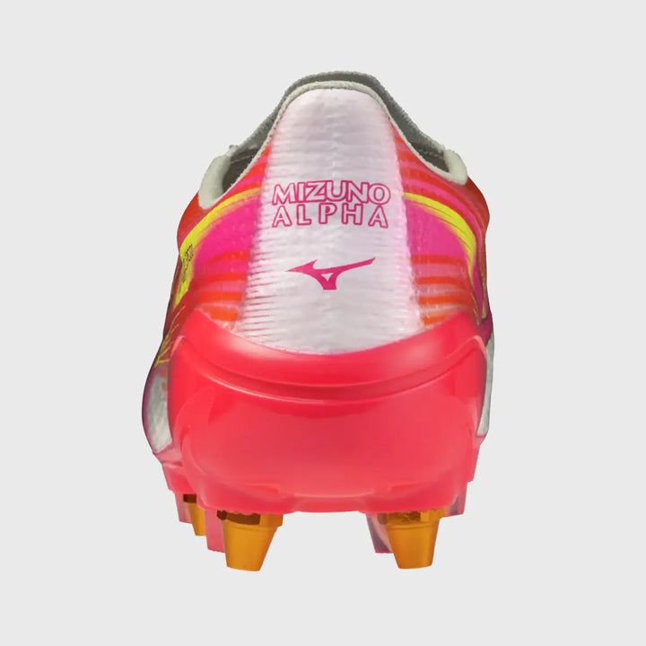 Mizuno α Alpha III Elite Mix Rugby Boots White/Pink Tetra - Rugbystuff.com