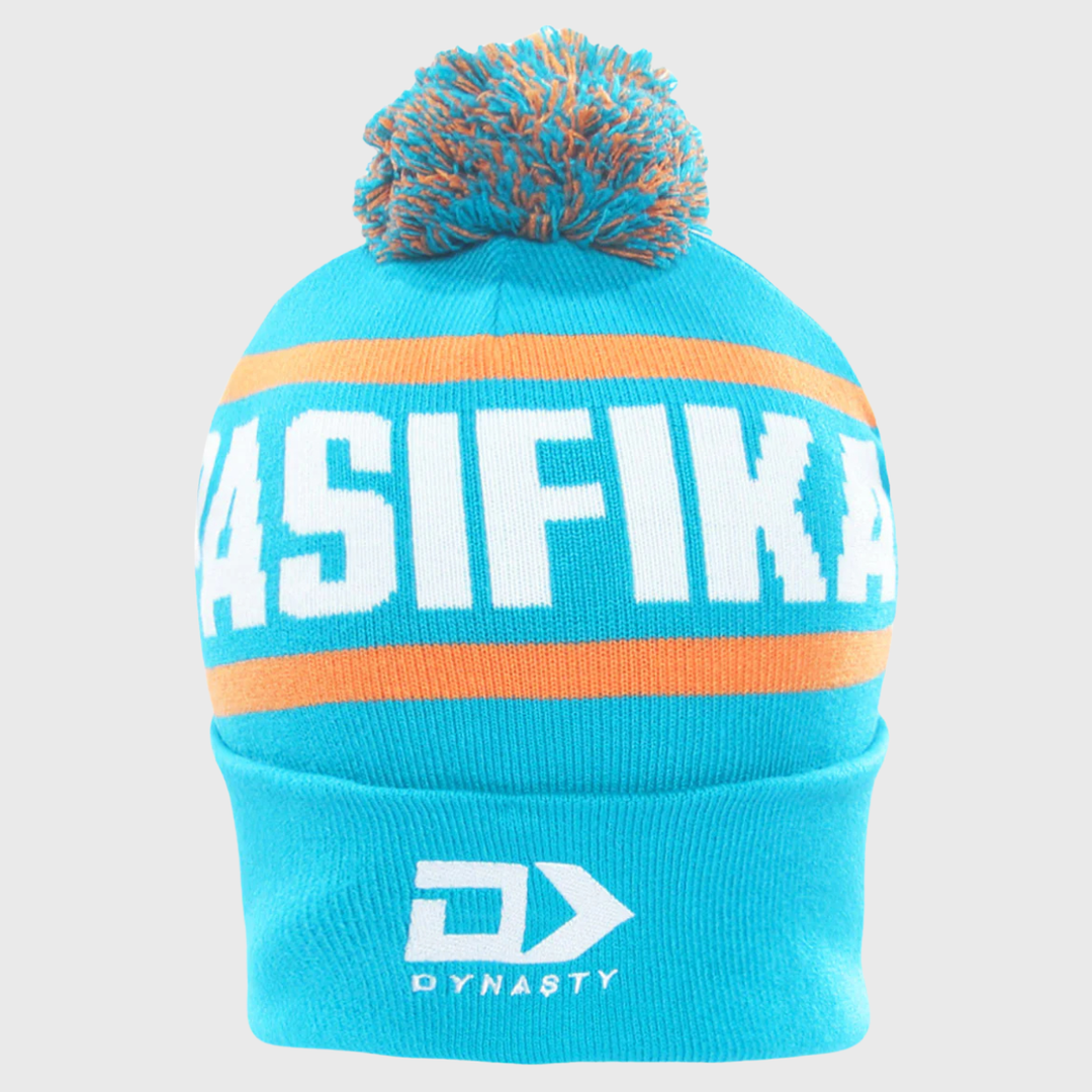 Dynasty Moana Pasifika Bobble Beanie Hat Teal - Rugbystuff.com