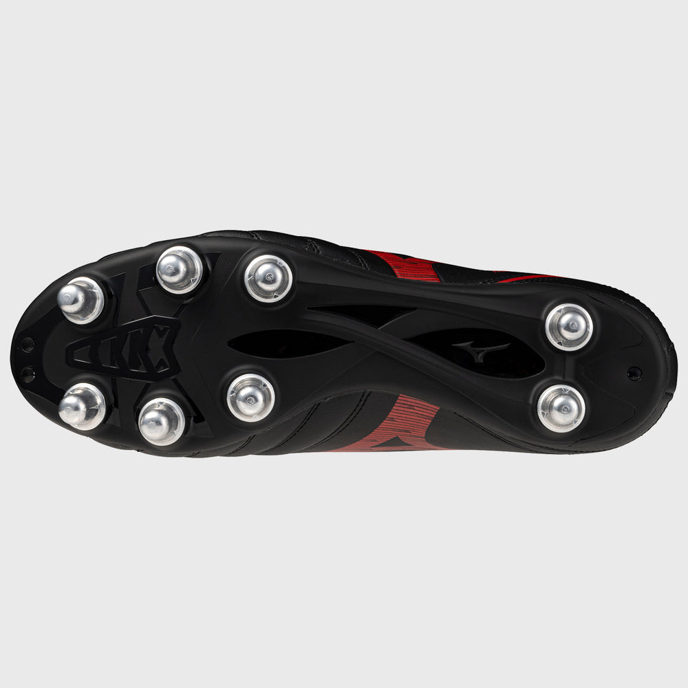 Mizuno Monarcida Neo III SI Rugby Boots Black/Red - Rugbystuff.com