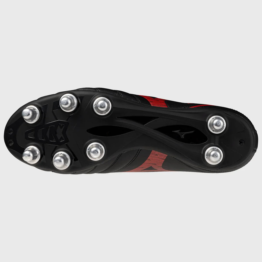 Mizuno Monarcida Neo III SI Rugby Boots Black/Red - Rugbystuff.com