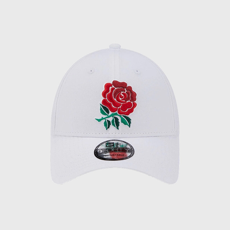 New Era England Rugby Core 9Forty Cap White - Rugbystuff.com