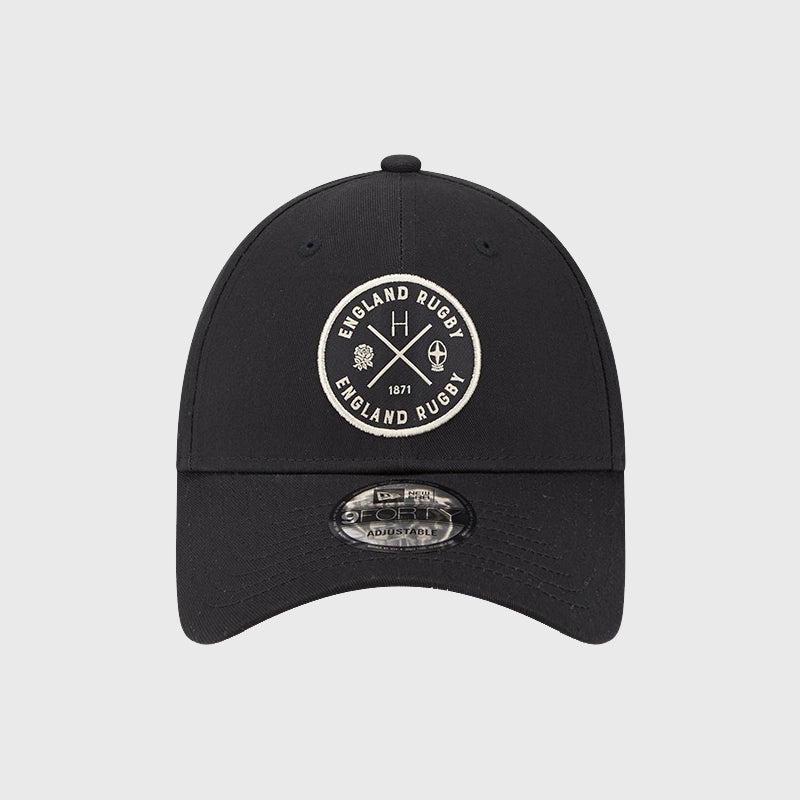 New Era England Rugby Heritage 9Forty Cap Black - Rugbystuff.com