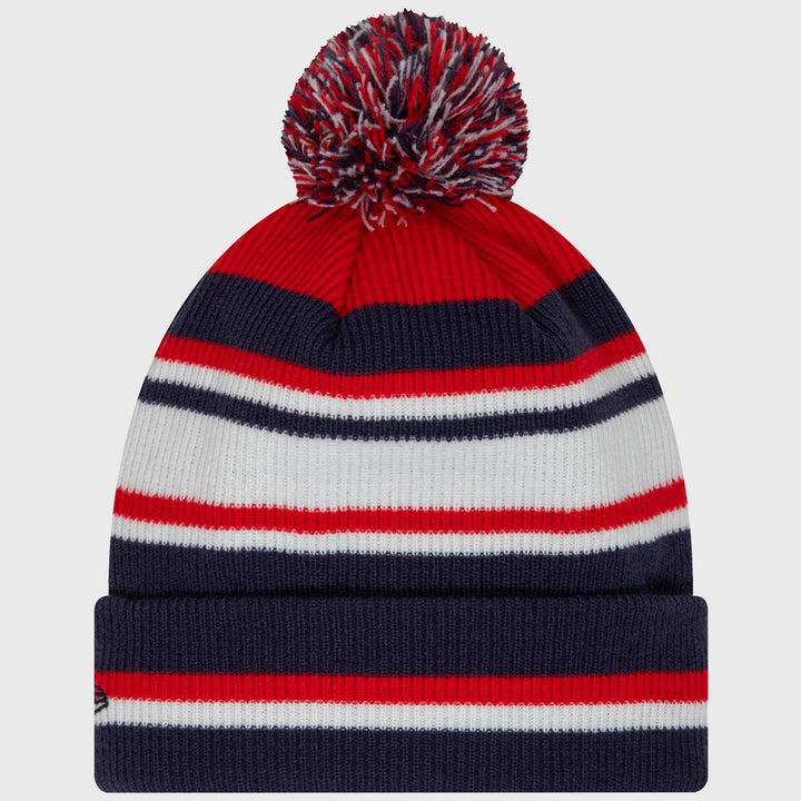 New Era Rugby World Cup 2023 Core Stripe Bobble Beanie Hat - Rugbystuff.com