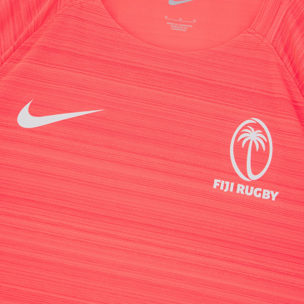 Nike Fiji Rugby Kid's Training Tee Red 2023/24 - Rugbystuff.com