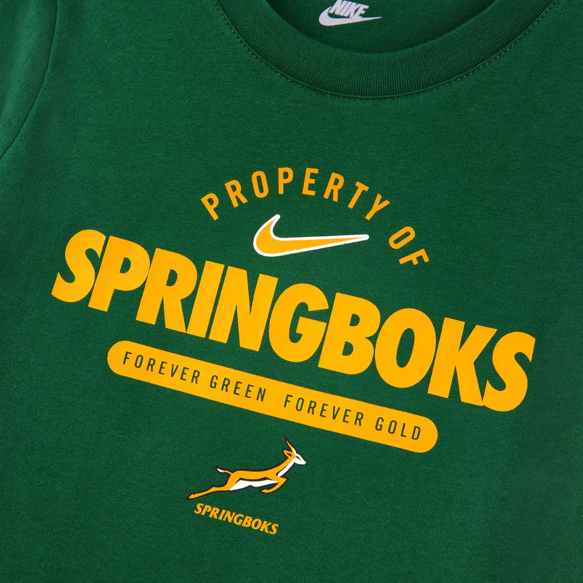 Springbok Stuff Nike Kid's Property Of Springboks Tee Green 2025/26 – Rugbystuff.com