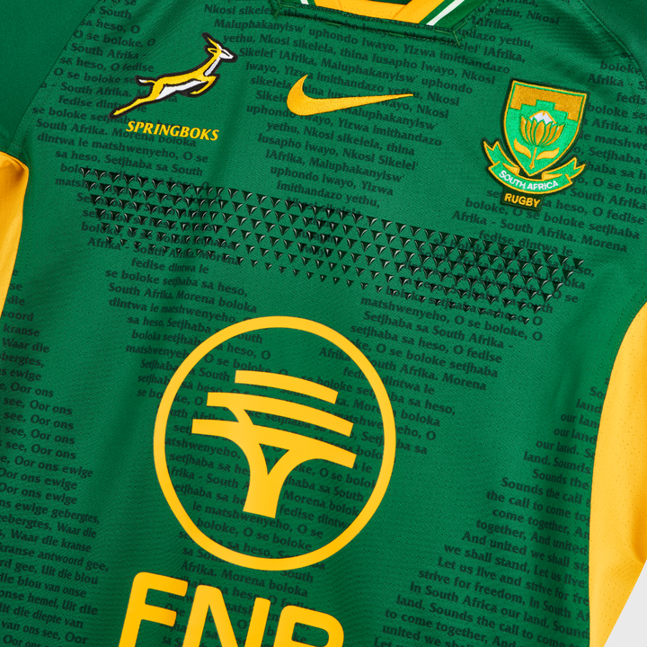 Nike Springboks Men's Greatest Rivalry Home Replica Match Rugby Jersey