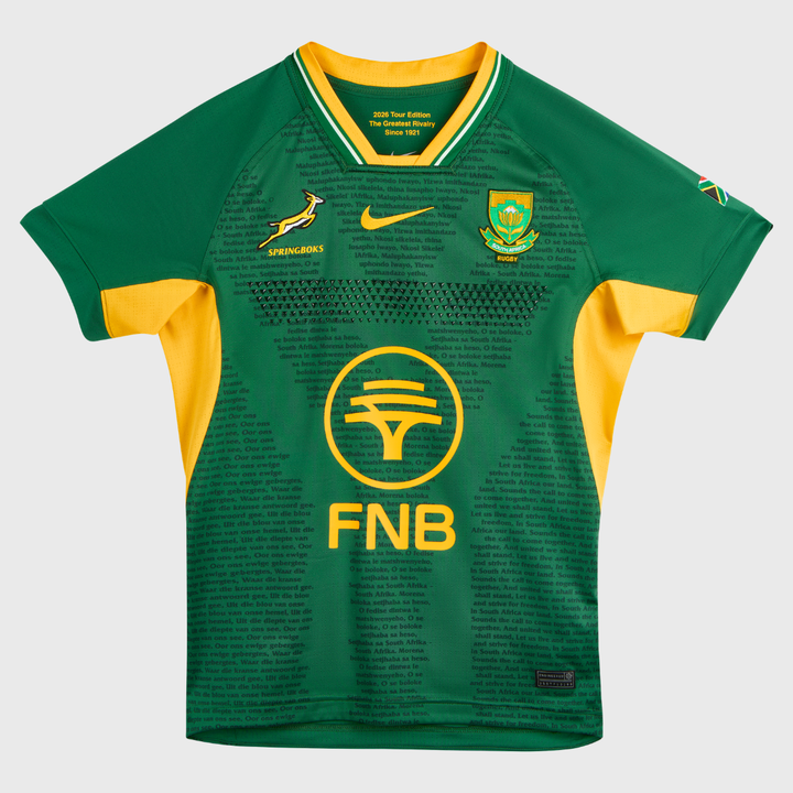 Nike Springboks Men's Greatest Rivalry Home Replica Match Rugby Jersey