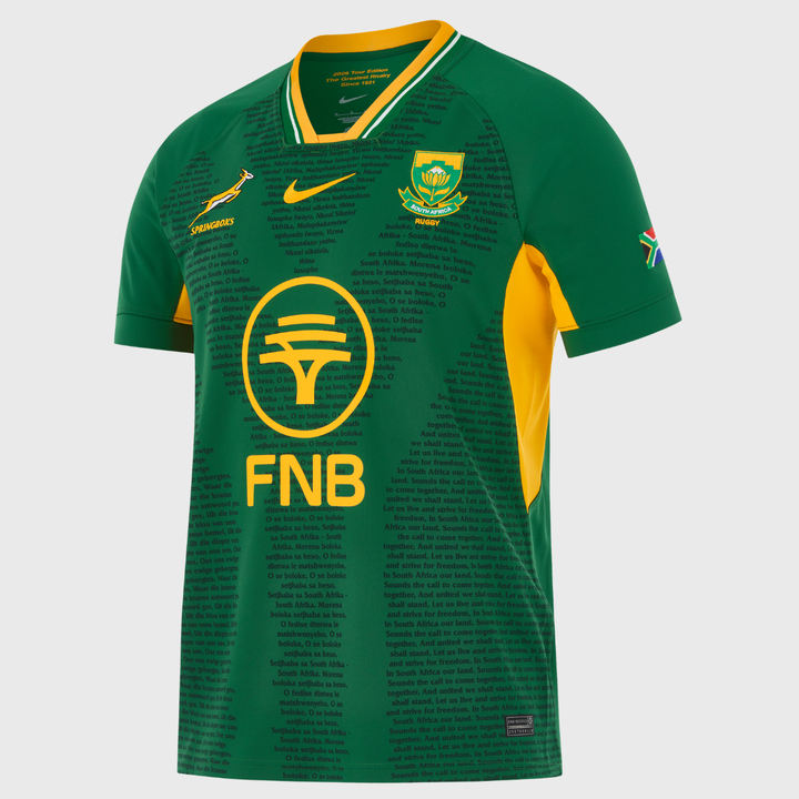 Nike Springboks Men's Greatest Rivalry Home Stadium Rugby Jersey