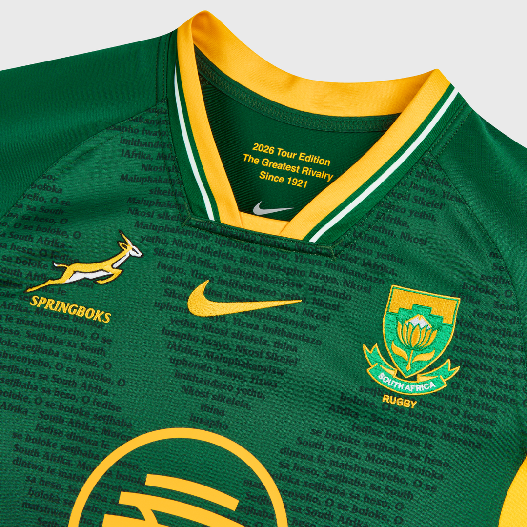 Nike Springboks Men's Greatest Rivalry Home Stadium Rugby Jersey