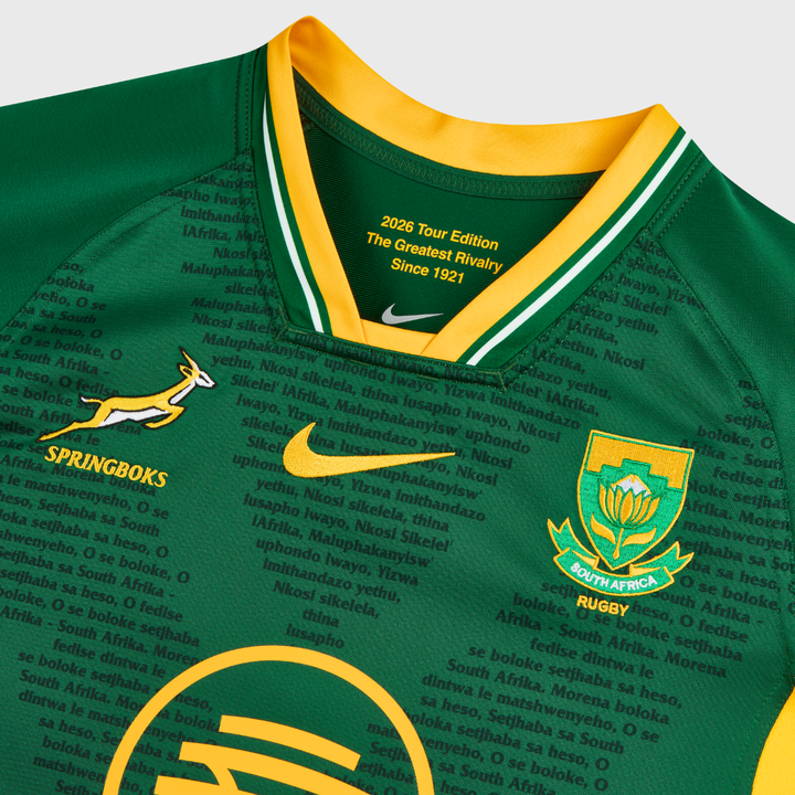 Nike Springboks Men's Greatest Rivalry Home Stadium Rugby Jersey