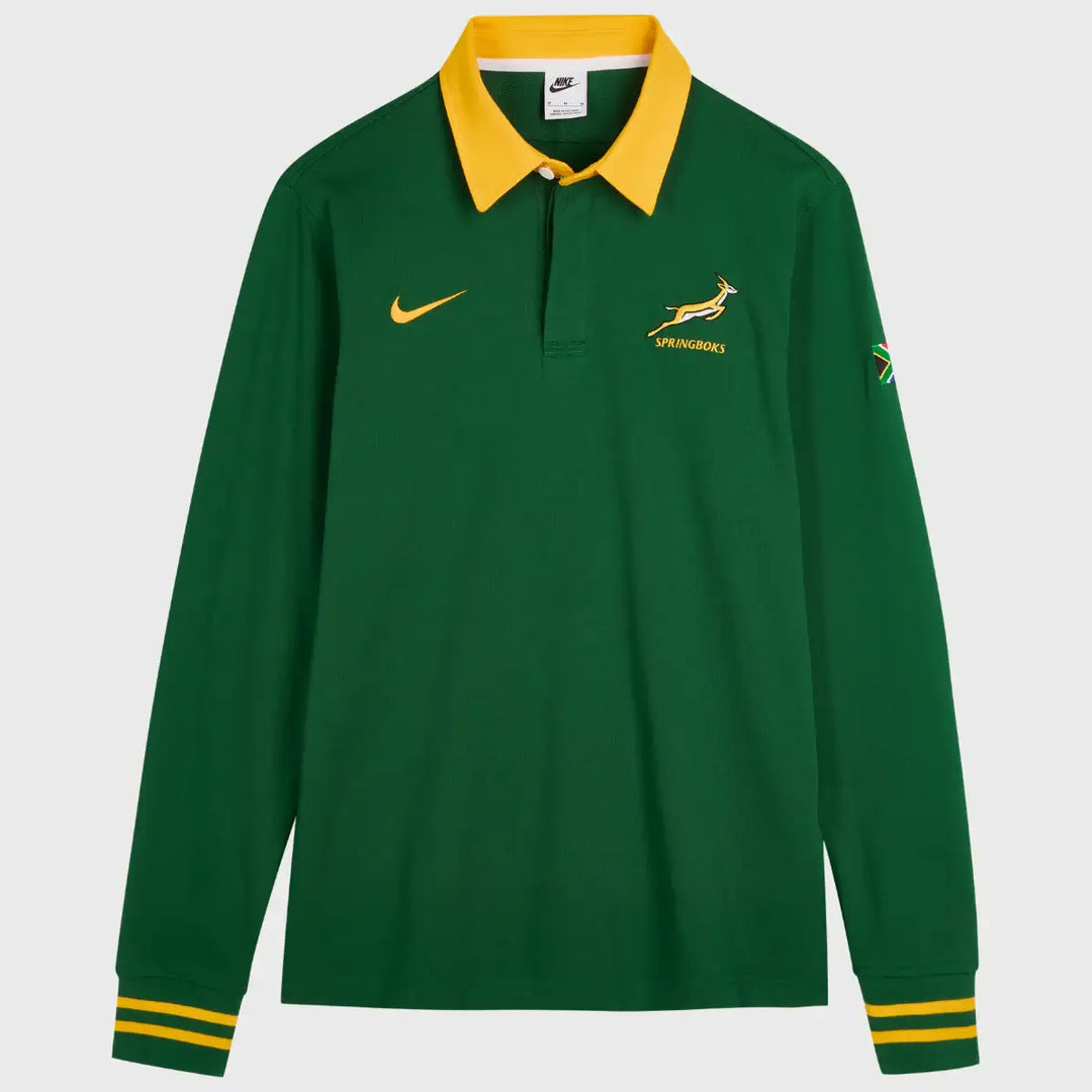 Nike Springboks Men's Home Long Sleeve Rugby Jersey 2026/27 - Rugbystuff.com