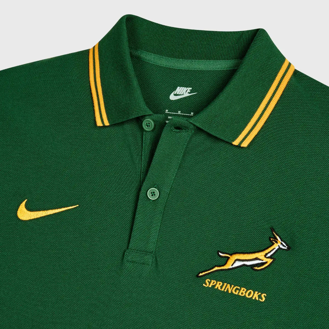 Nike Springboks Men's Pique Polo Shirt 2026/27 - Rugbystuff.com
