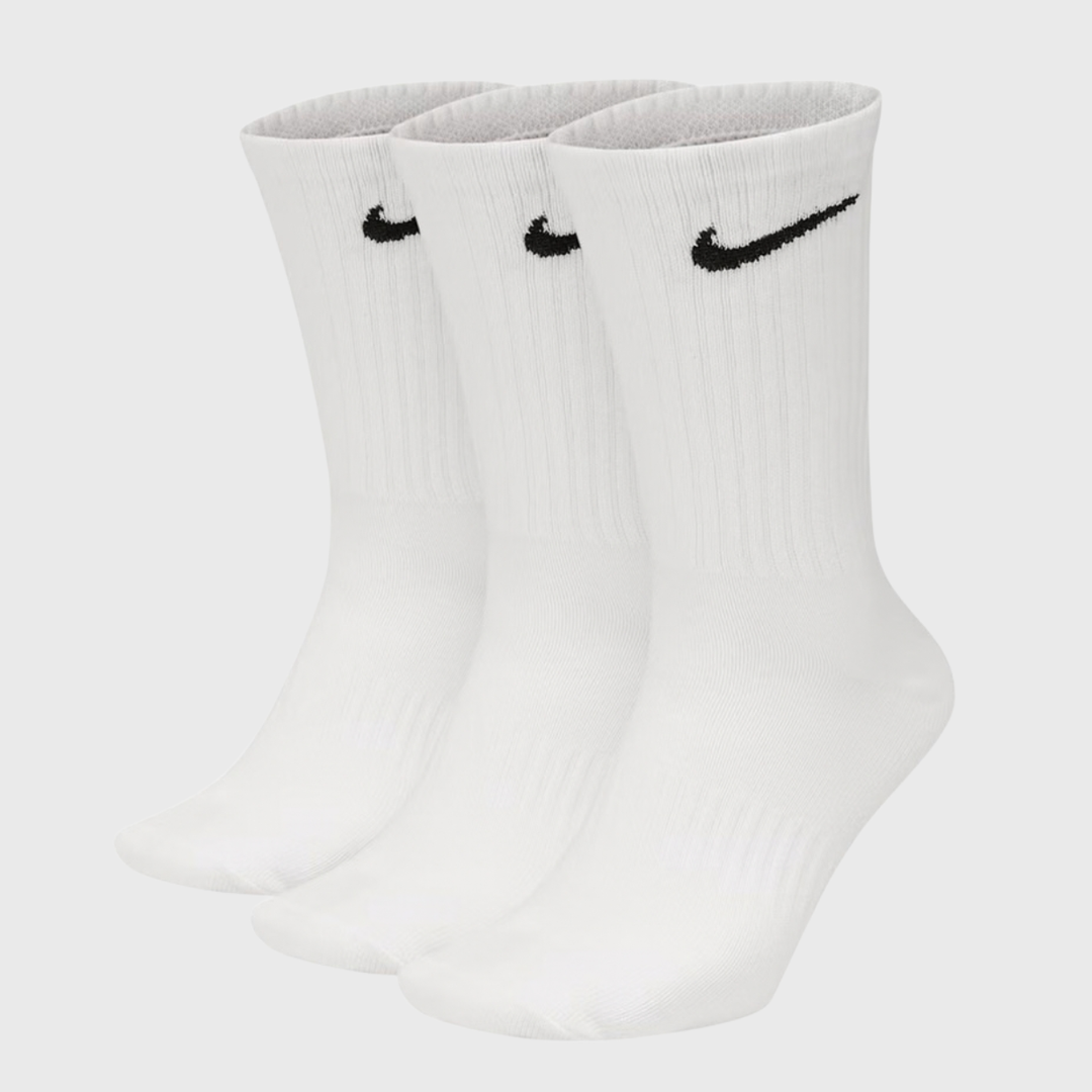 Nike Cushioned Training Crew Socks White 3 Pack