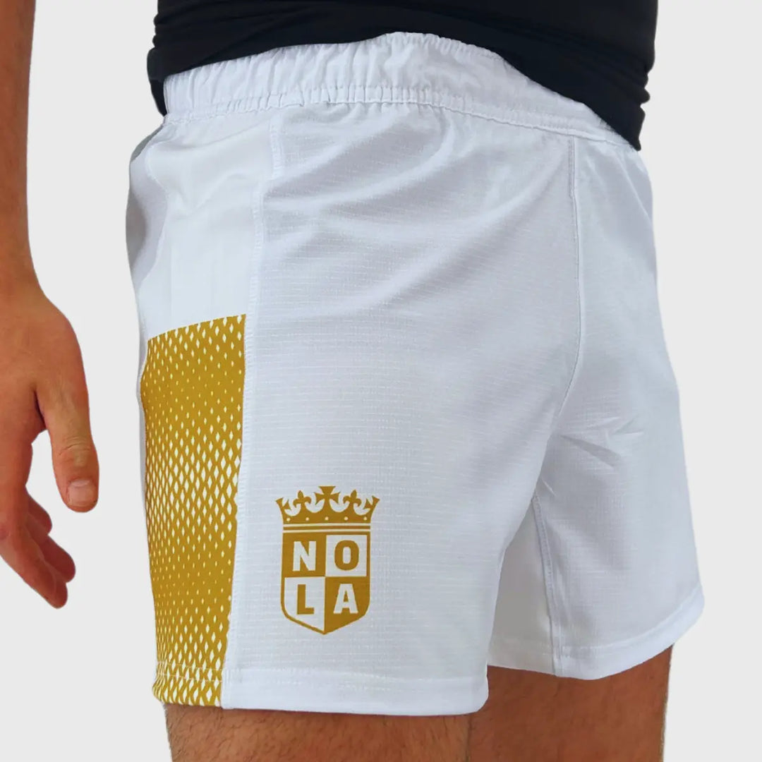 Macron NOLA Gold MLR Home Rugby Shorts 2025 - Rugbystuff.com