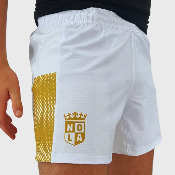Macron NOLA Gold MLR Home Rugby Shorts 2025 - Rugbystuff.com