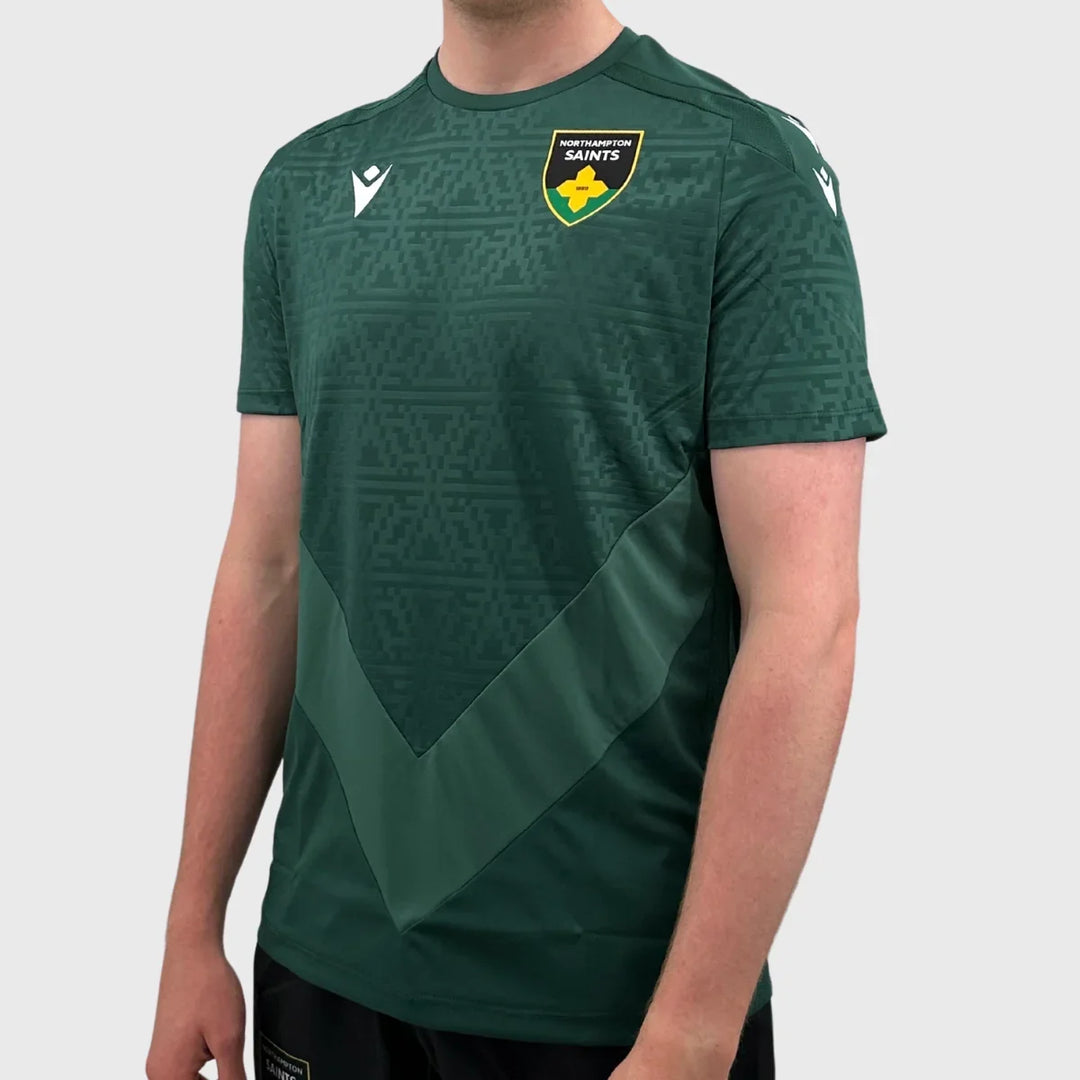 Macron Northampton Saints Poly Tee Green