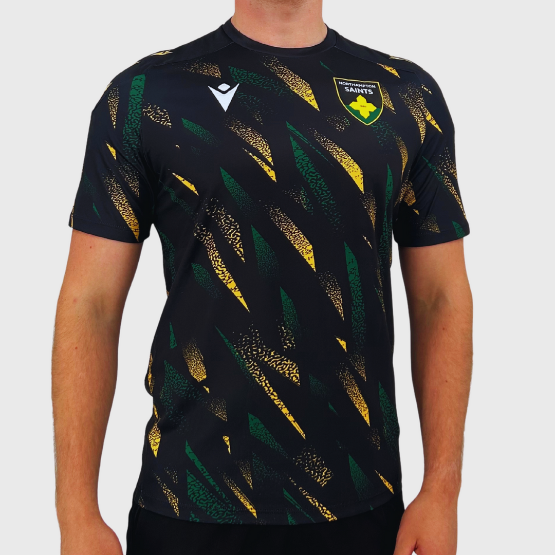 Macron Northampton Saints Player Warm Up Shirt 2025/26 - Rugbystuff.com