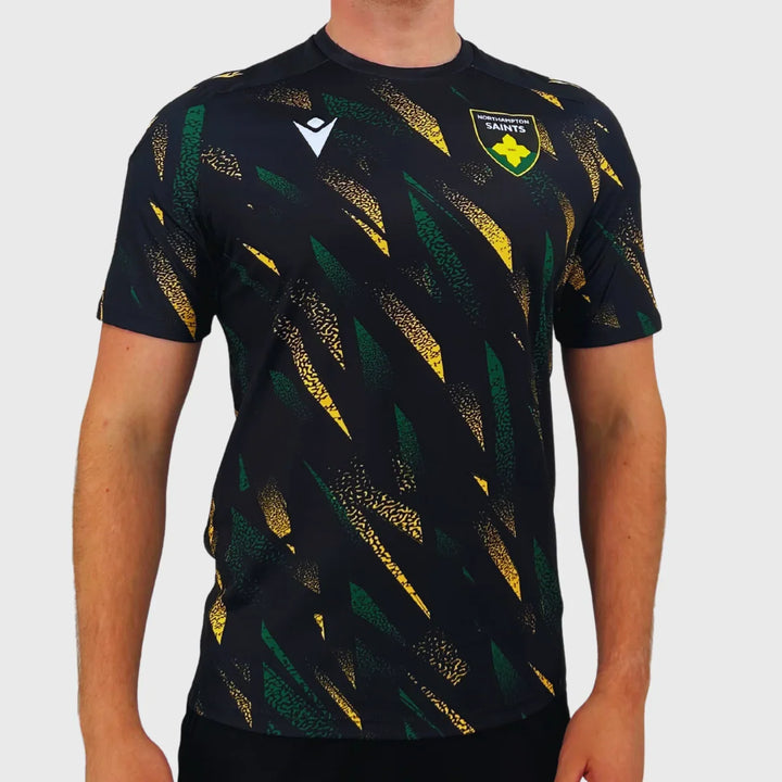 Macron Northampton Saints Player Warm Up Shirt 2025/26 - Rugbystuff.com