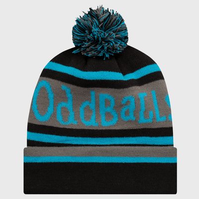 OddBalls Bobble Beanie Hat Black/Grey/Sky