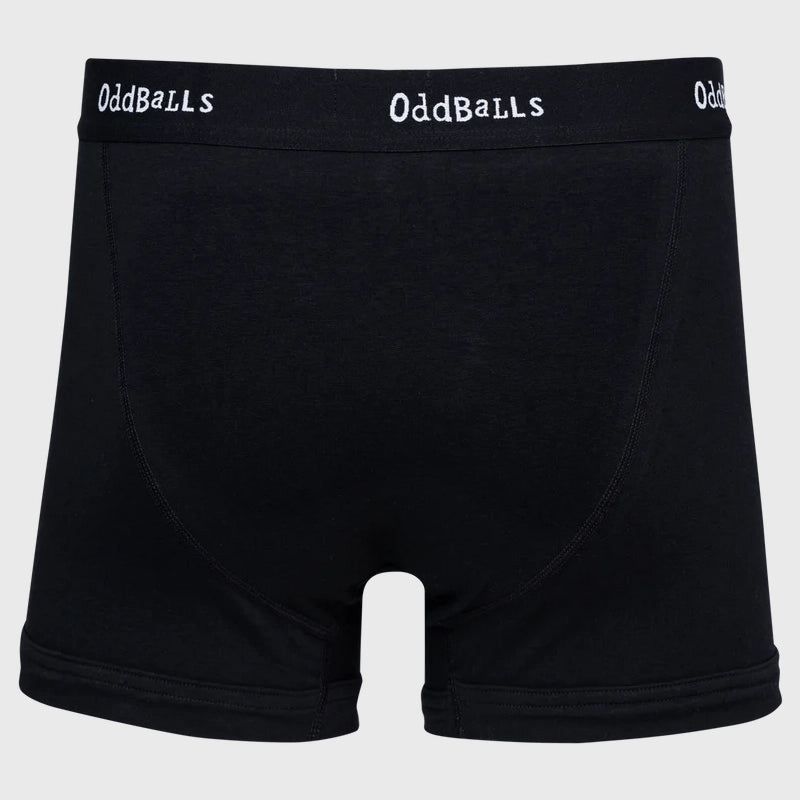 OddBalls Classic Black Boxer Shorts - Rugbystuff.com