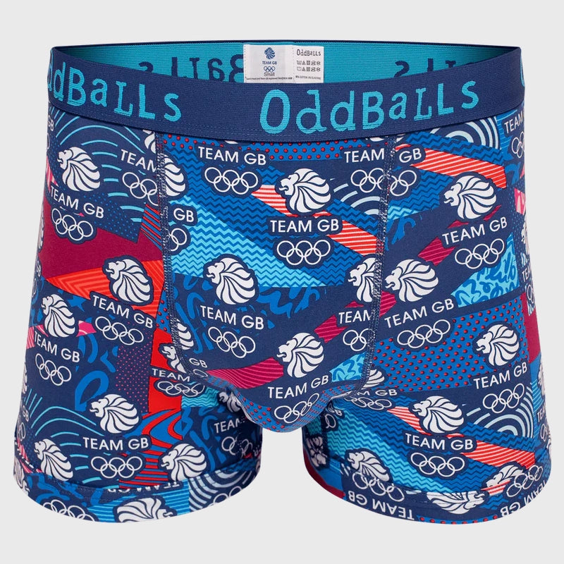 OddBalls Team GB Navy Blue Boxer Shorts - Rugbystuff.com