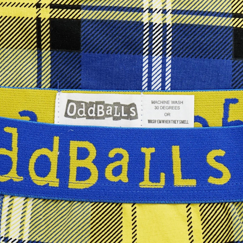 OddBalls My Name’5 Doddie Tartan Boxer Shorts - Rugbystuff.com