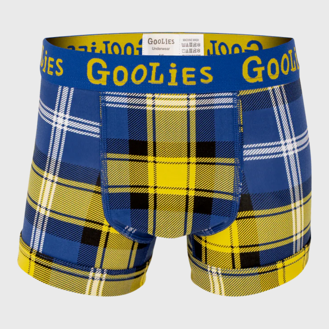 OddBalls My Name'5 Doddie Tartan Boxer Shorts - Kids - Rugbystuff.com