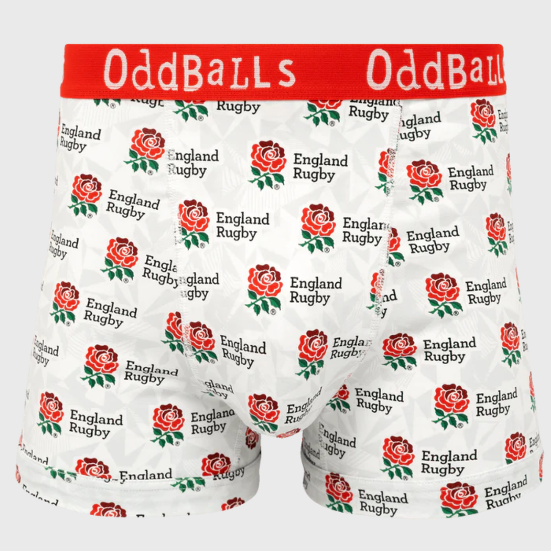 OddBalls England Rugby Home Boxer Shorts 25/26 - Rugbystuff.com